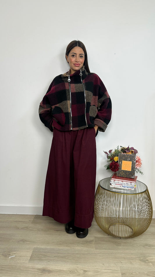Giacca Oversize Effetto Plaid