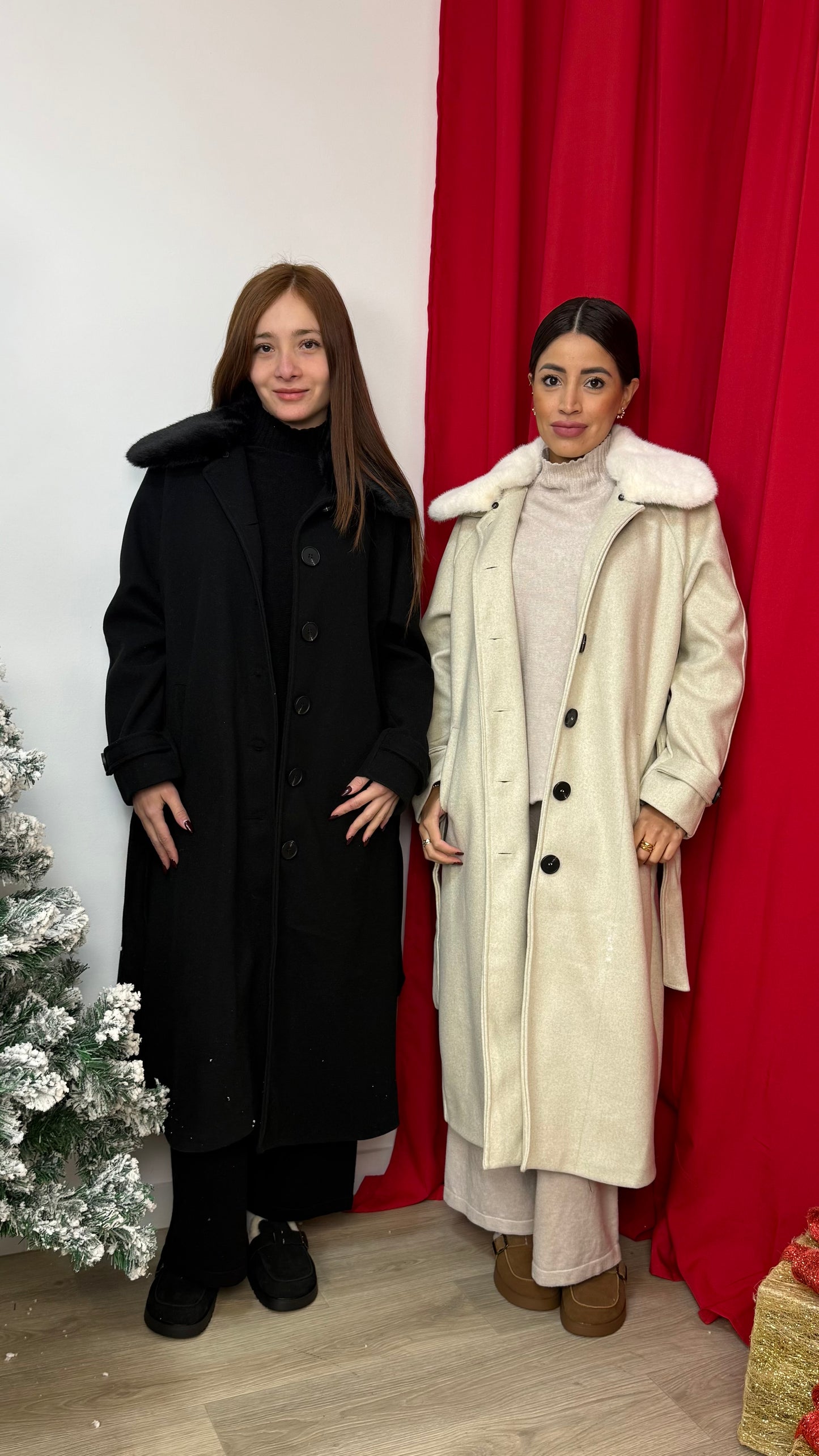 cappotto con pelo removibile