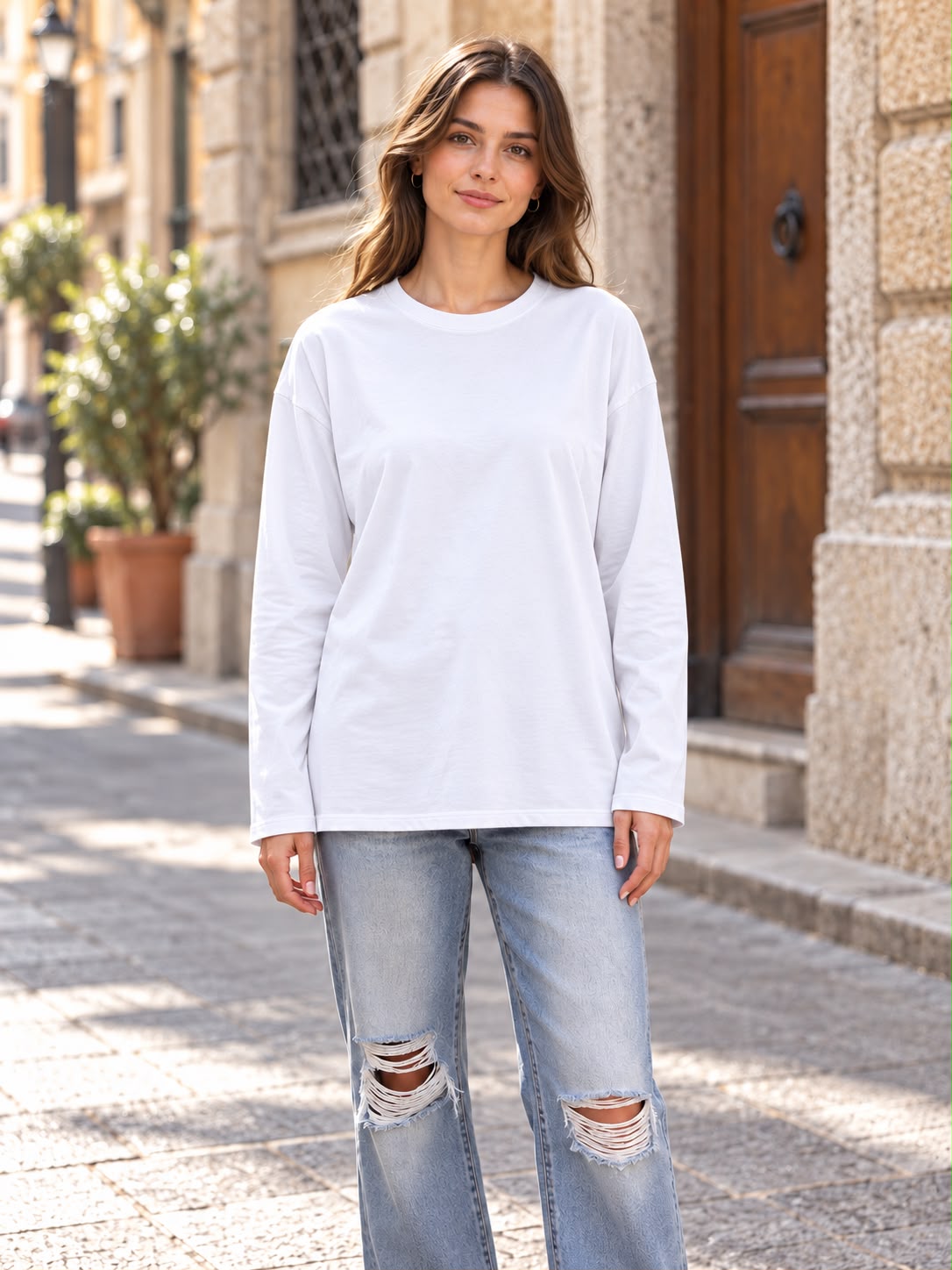 T-Shirt Basic Maniche Lunghe