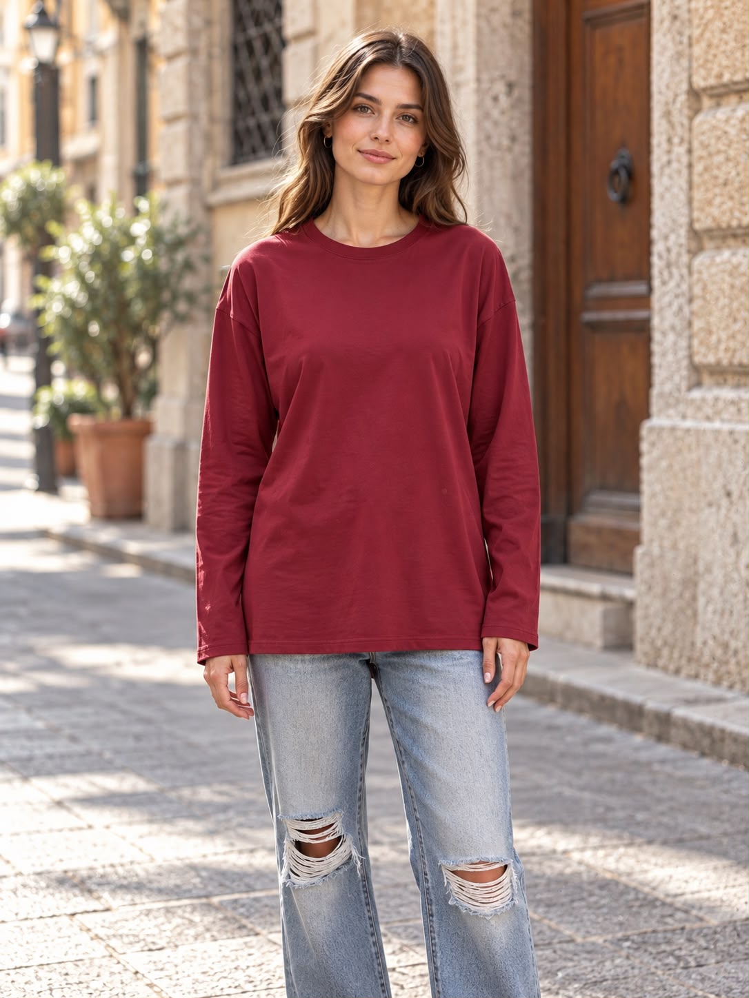 T-Shirt Basic Maniche Lunghe