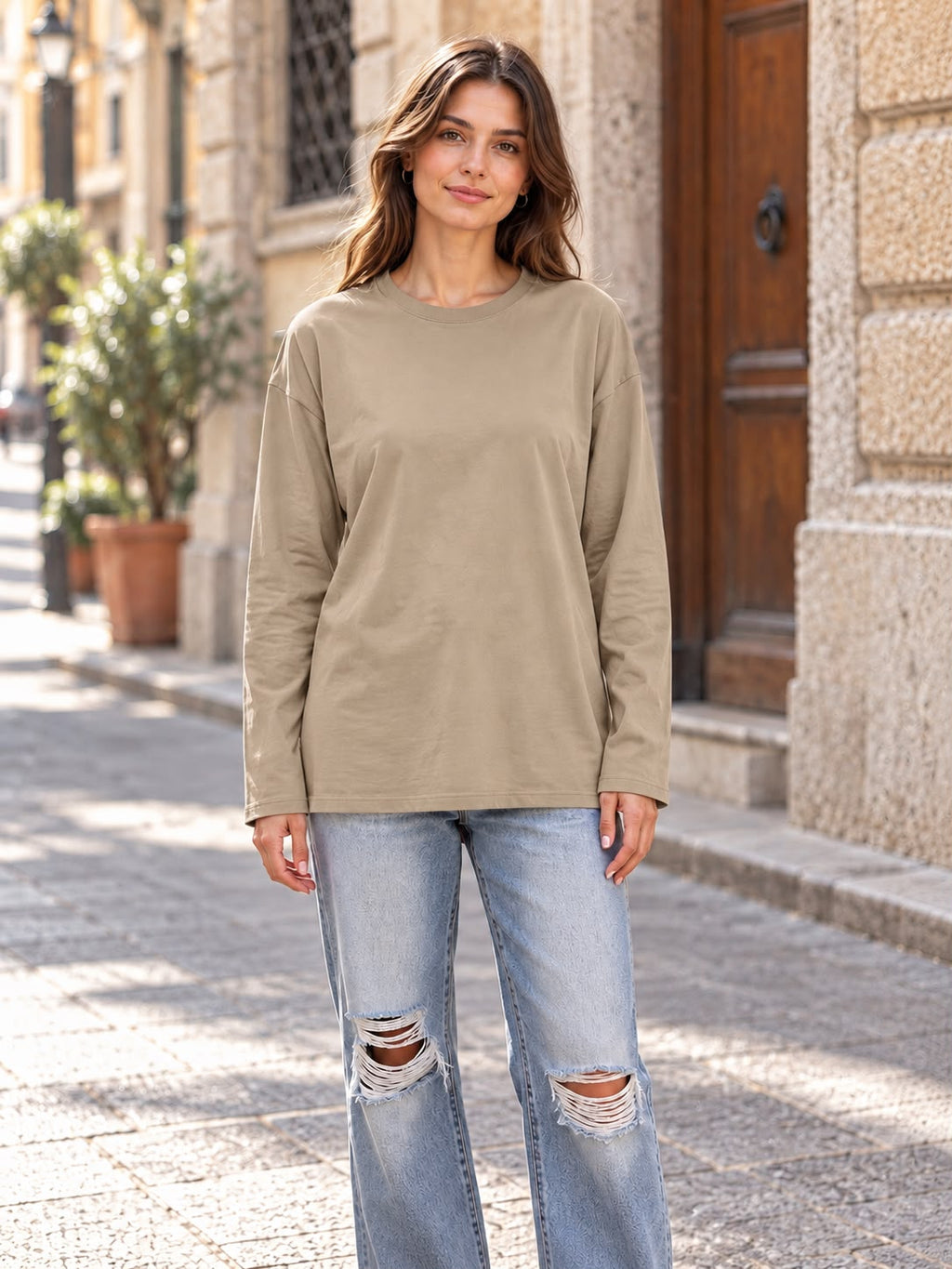 T-Shirt Basic Maniche Lunghe