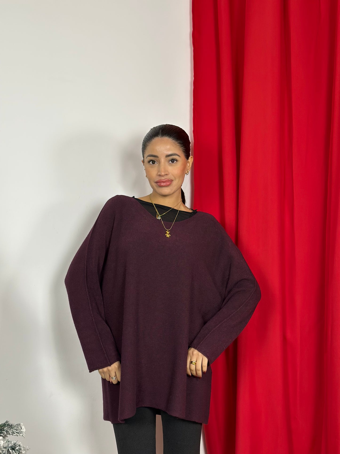 Girocollo Spalle Cadenti Over