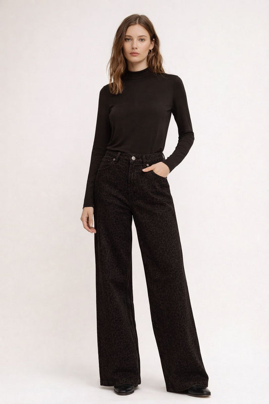 Jeans a Palazzo Maculato