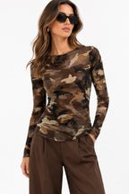 Maglia camouflage misto cashmere