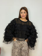 Blusa in Tulles con Balze