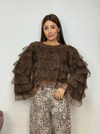 Blusa in Tulles con Balze