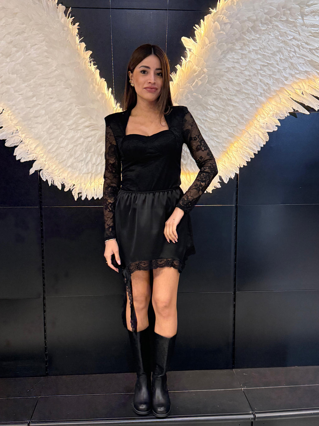 Body Effetto Bustier in Pizzo