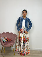 Giacca Corta Denim Sfrangiata Estiva