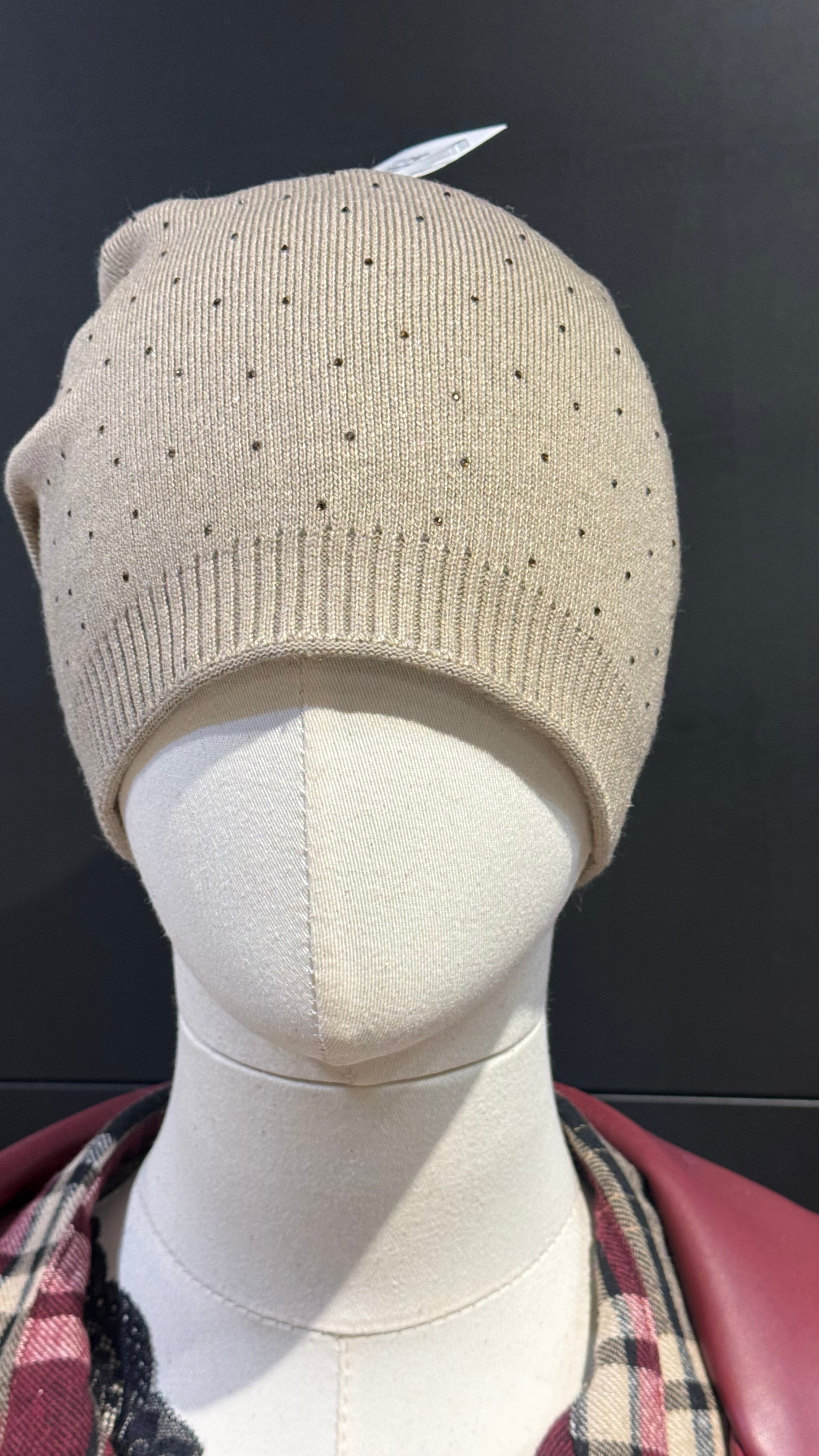 Cappello con Glitter Misto Cashmere