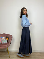 Gonna Jeans Plissettata