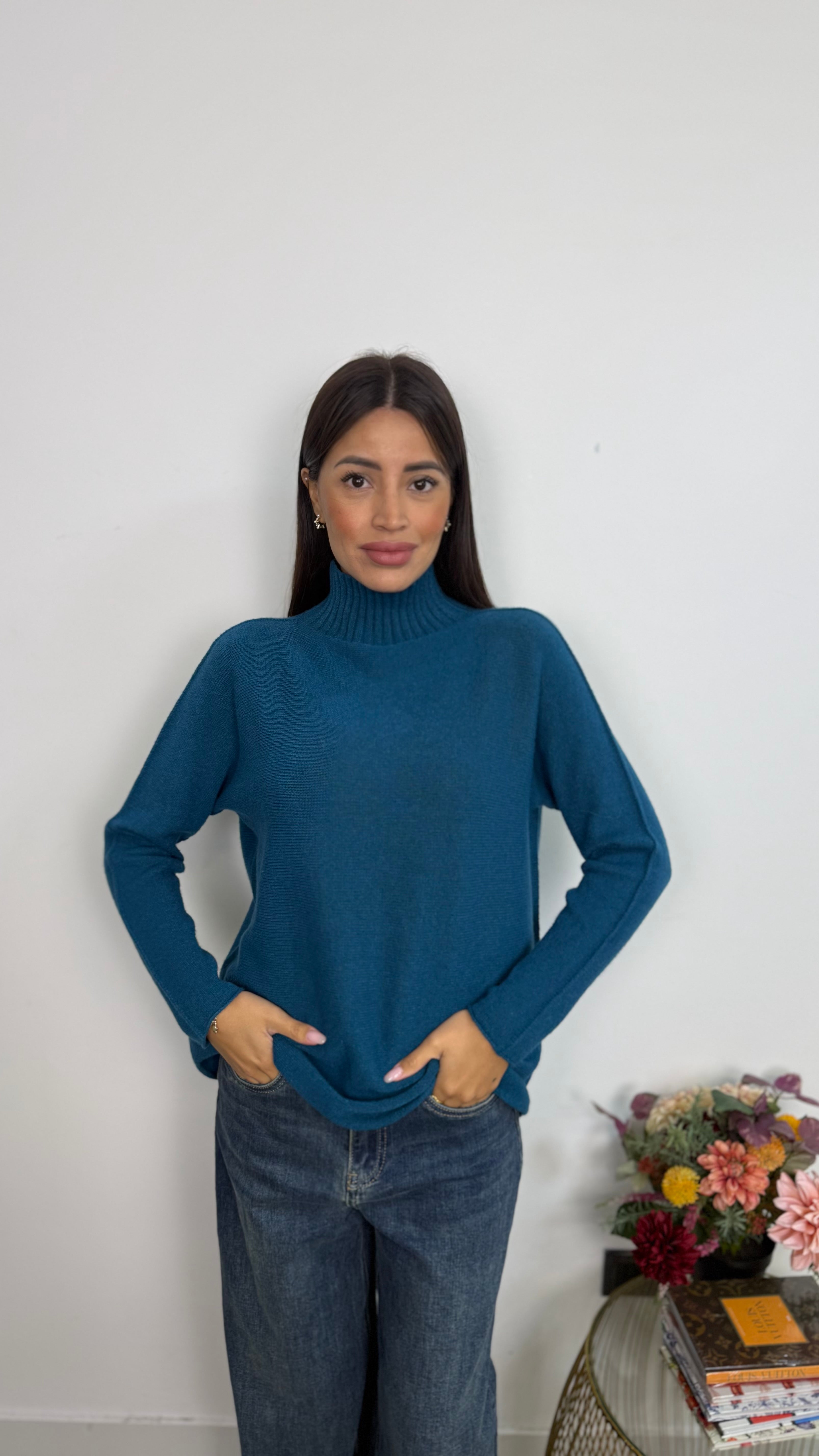 Maglione a Collo Mock