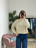 Maglioncino in Maglia Traforato in Cotone