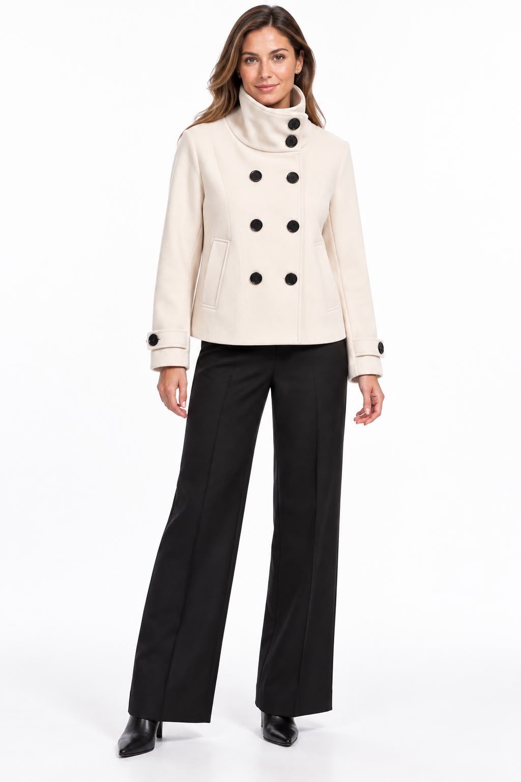 Pantalone a palazzo in panno