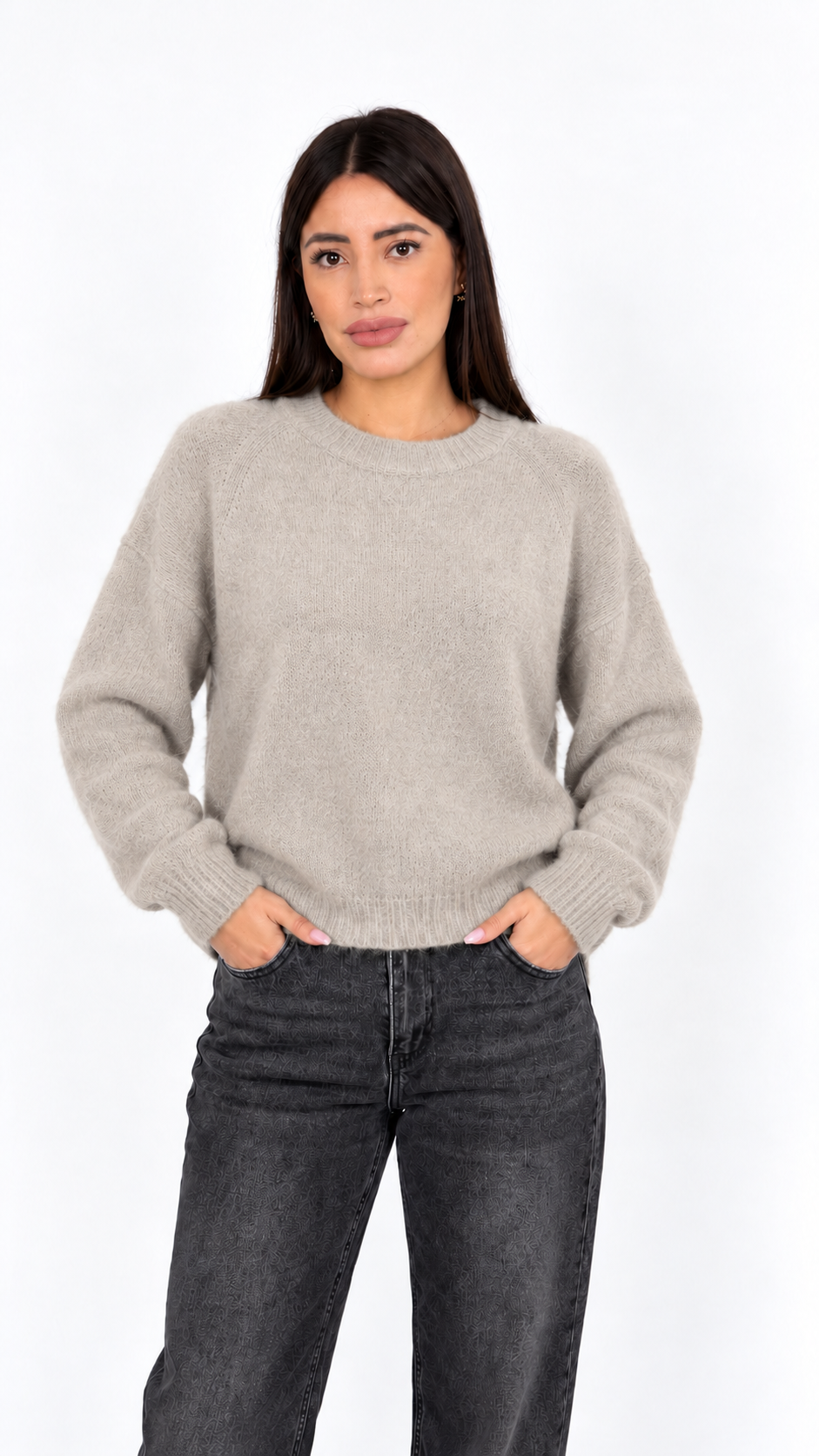 Maglione girocollo alpaca