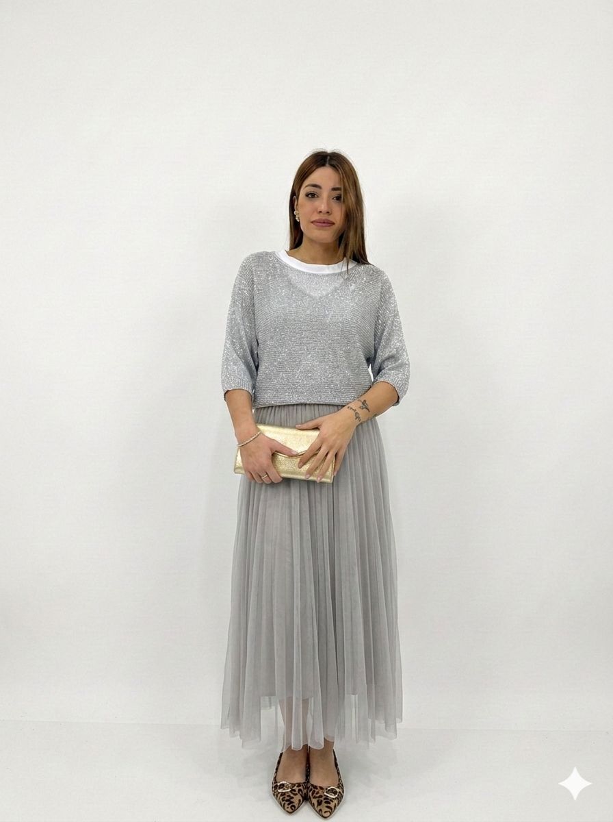 Abito in Tulle Lurex