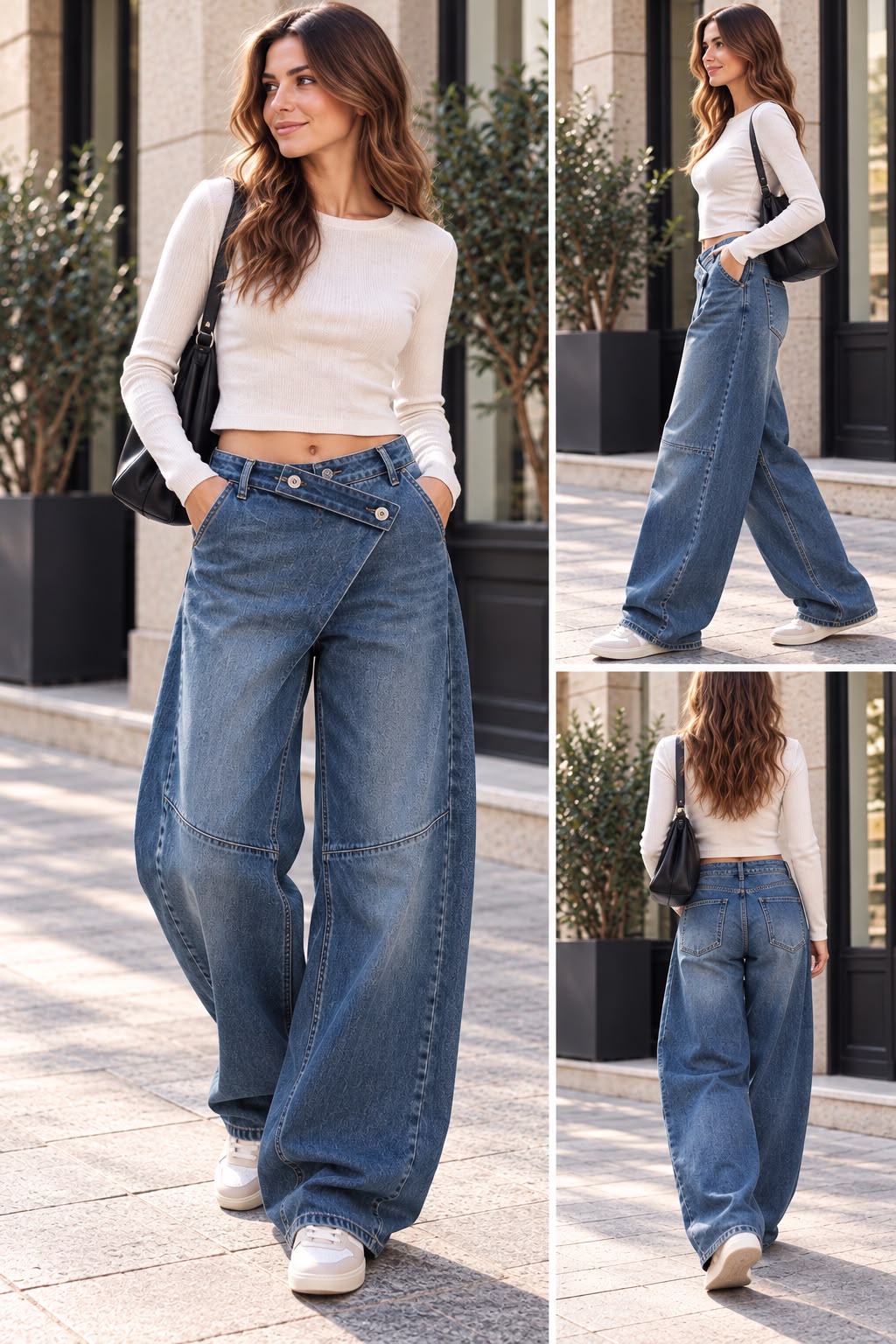 Jeans Balloon Chiusura Asimmetrica