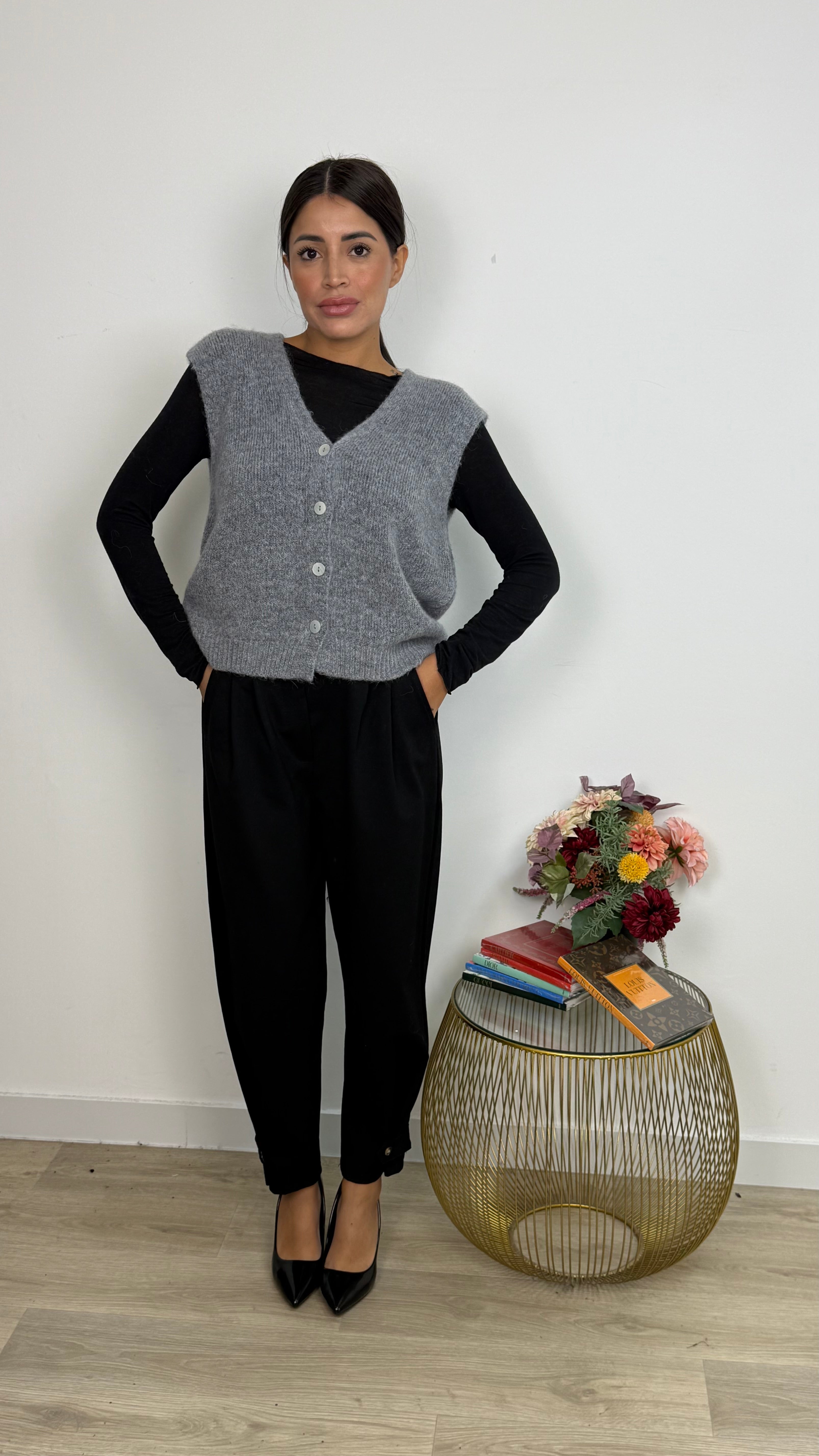 Pantalone Bottone alla Caviglia