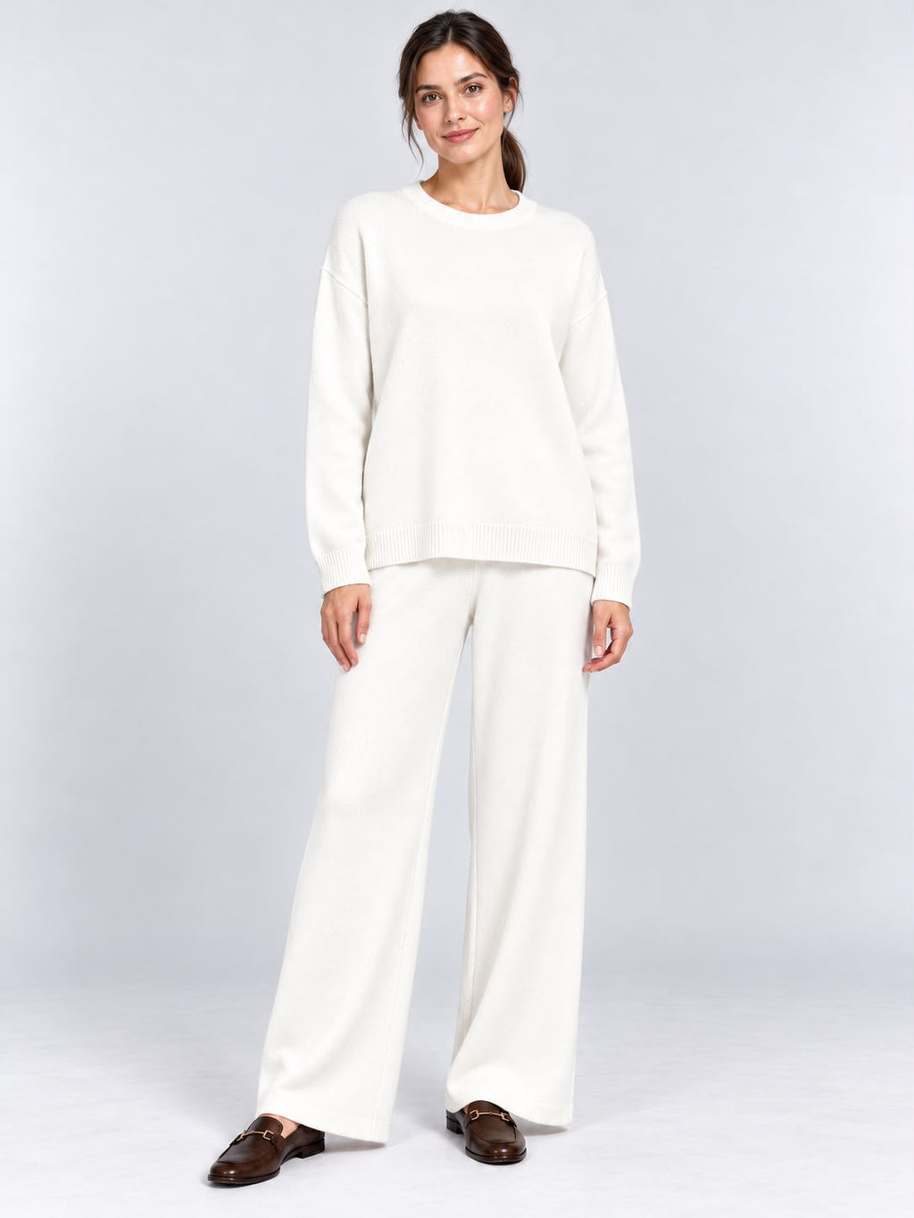 Completo in Maglia con Pantalone a Palazzo