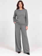 Completo in Maglia con Pantalone a Palazzo