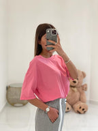 T-shirt over monocolore