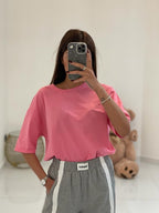 T-shirt over monocolore