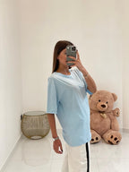 T-shirt over monocolore