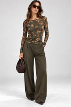 Maglia flowers misto cashmere