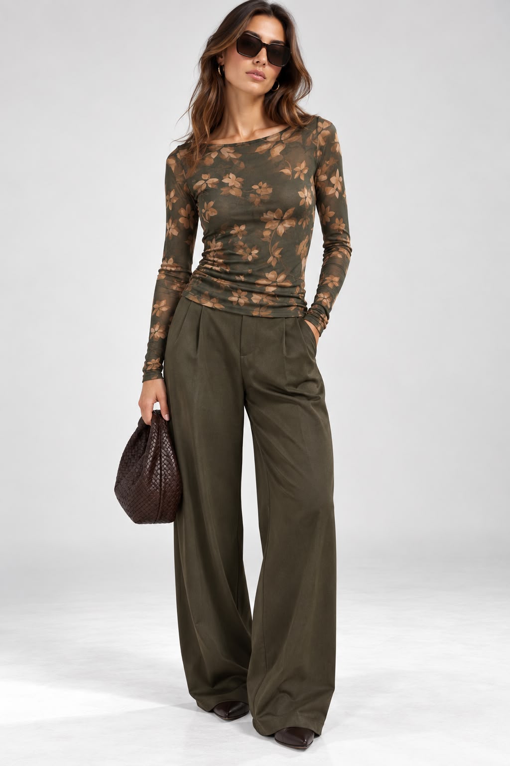 Maglia flowers misto cashmere