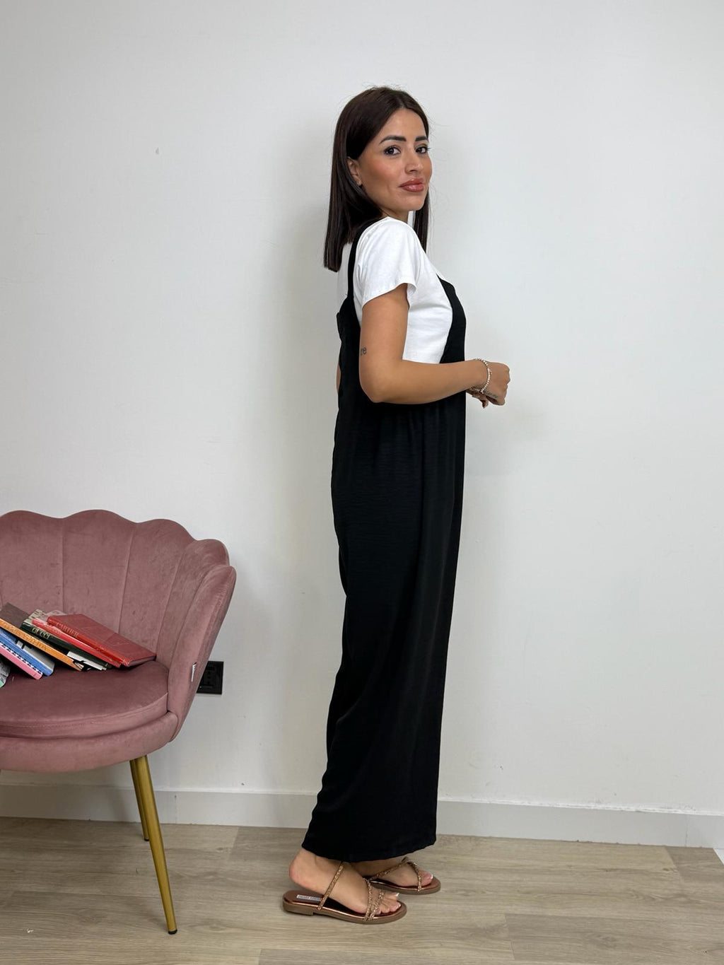 Salopette Black con T-Shirt
