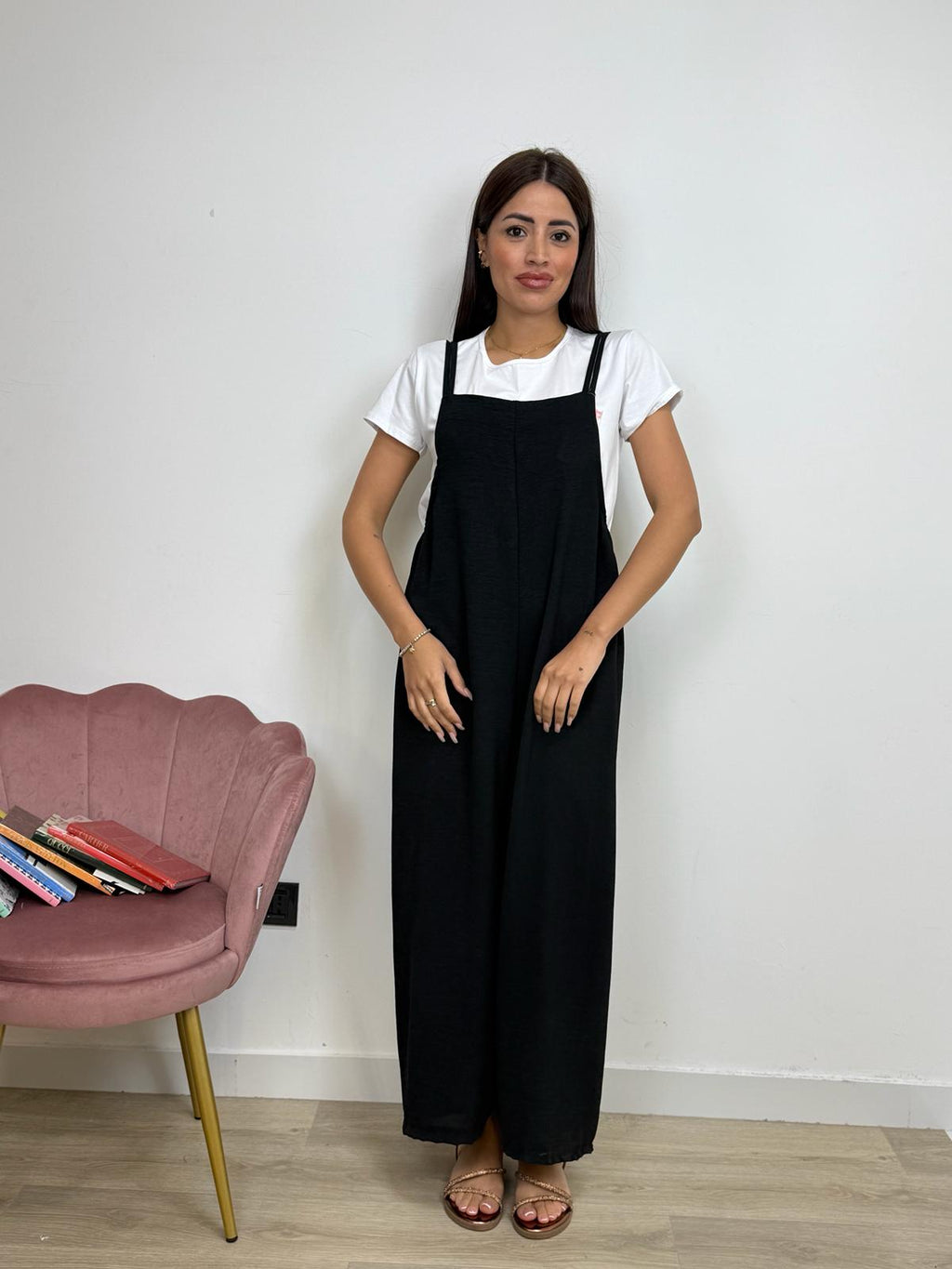 Salopette Black con T-Shirt