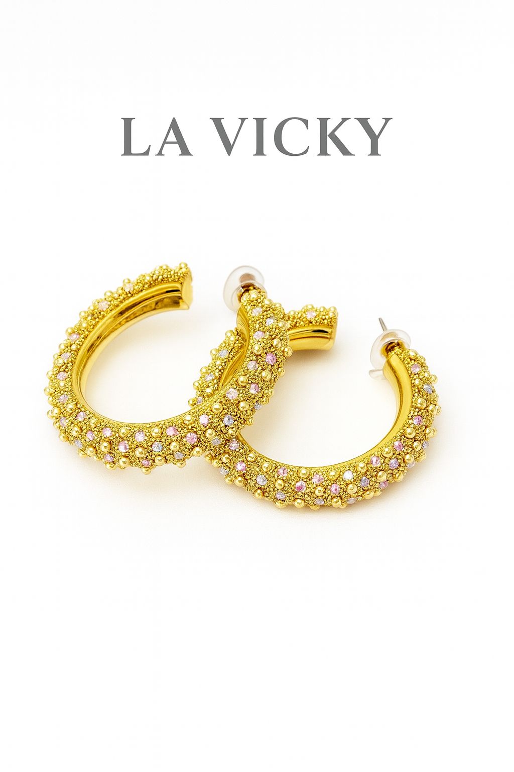 Orecchini con Strass Iridescenti