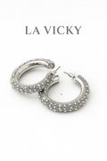 Orecchini con Strass Iridescenti