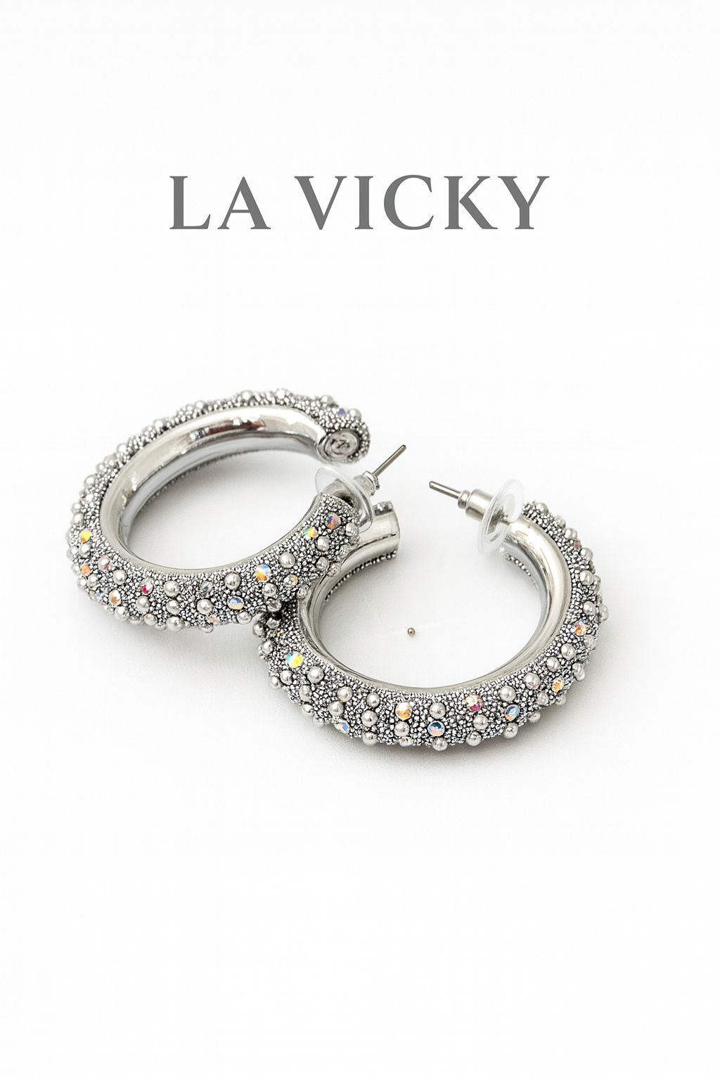 Orecchini con Strass Iridescenti