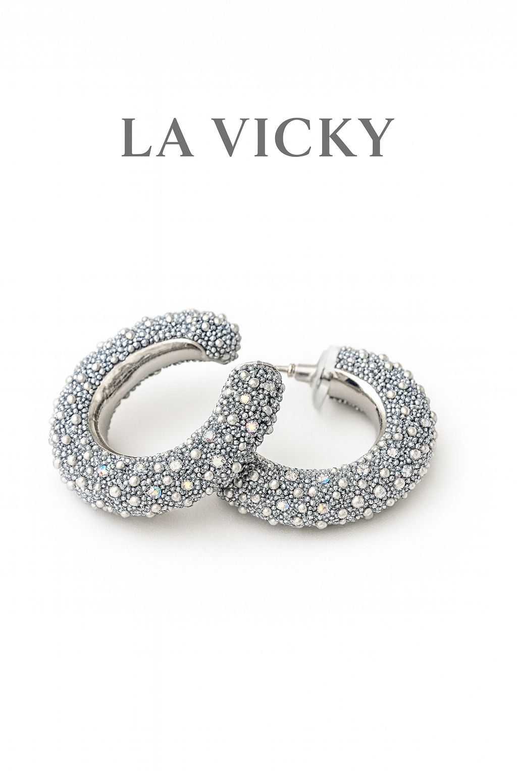 Orecchini con Strass Iridescenti