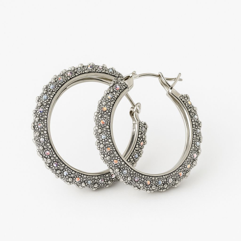 Orecchini con Strass Iridescenti