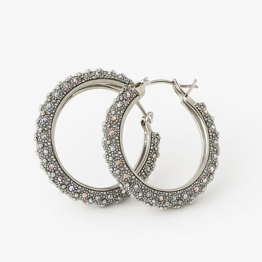 Orecchini con Strass Iridescenti