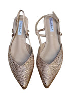 Sandali bassi con brillantini