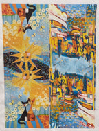 Foulard in viscosa bi-fantasia