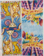 Foulard in viscosa bi-fantasia