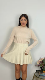 Minigonna in Maglia Plissettata