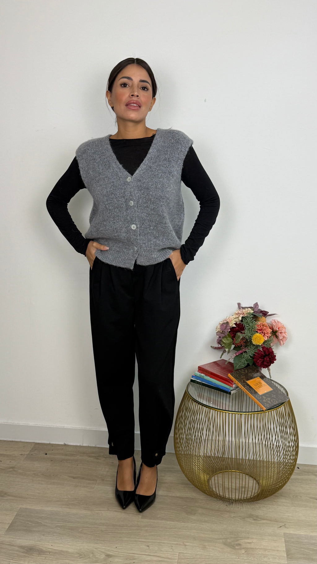 Pantalone Bottone alla Caviglia