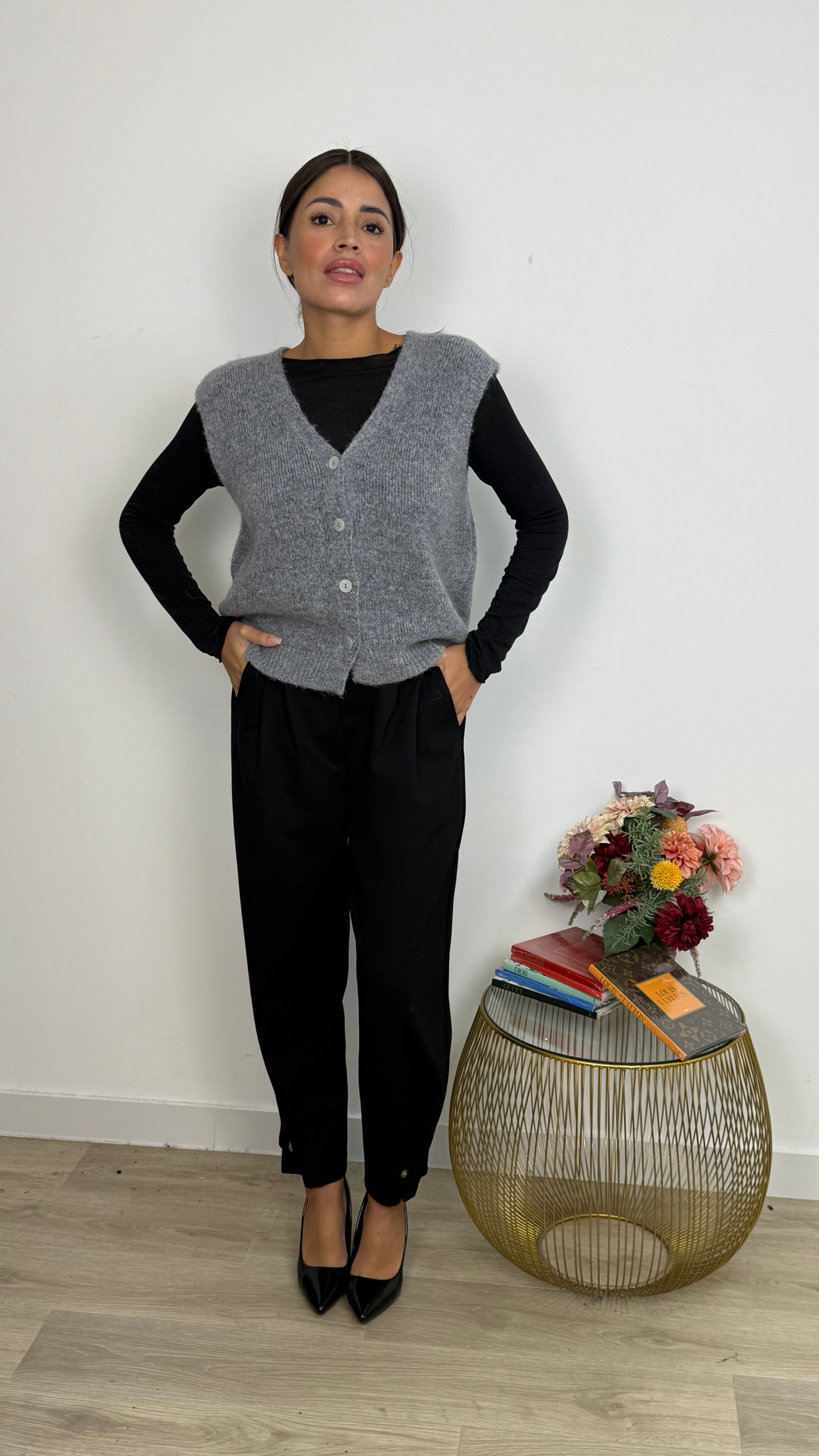 Pantalone Bottone alla Caviglia