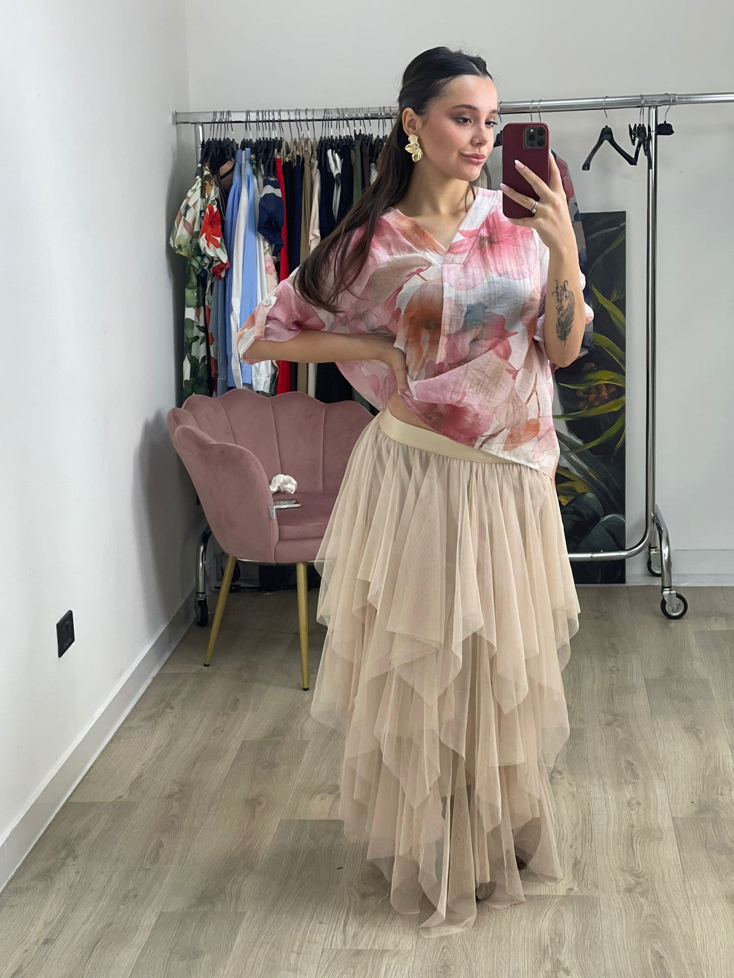 Gonna tulle svasato