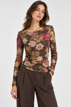 Maglia fiori misto cashmere