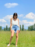 Shorts denim gioiello