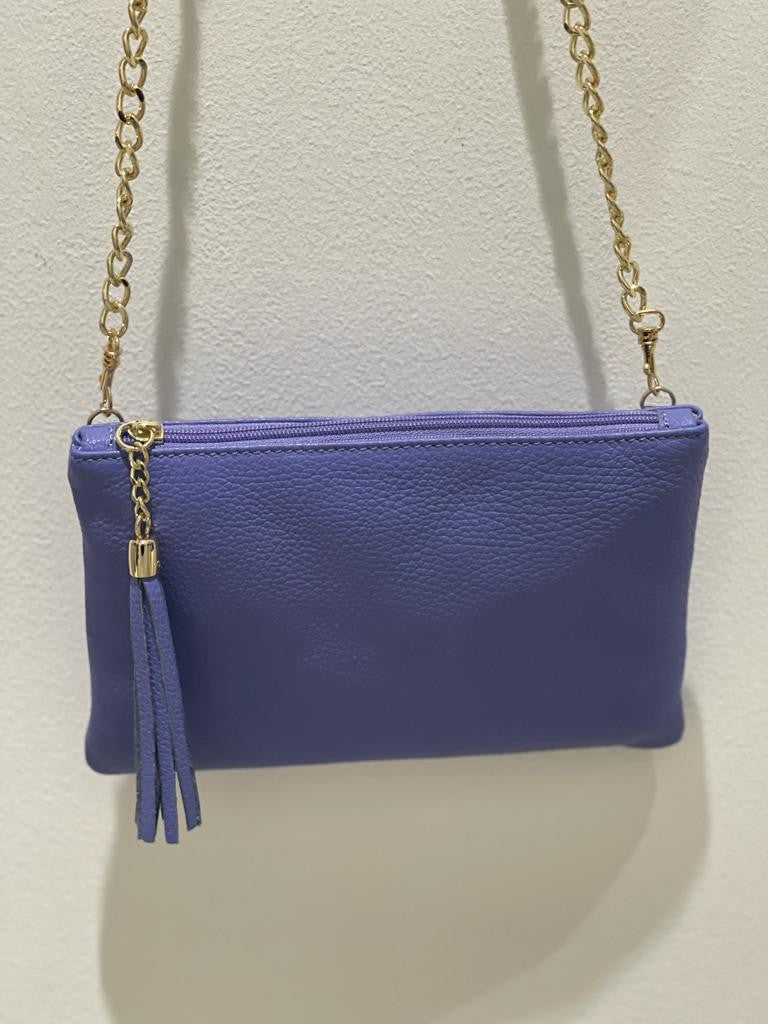 Mini pochette in vera pelle