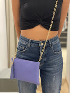 Mini pochette in vera pelle