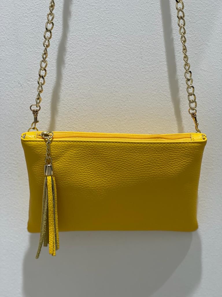 Mini pochette in vera pelle