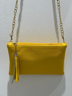 Mini pochette in vera pelle