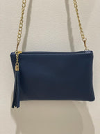 Mini pochette in vera pelle